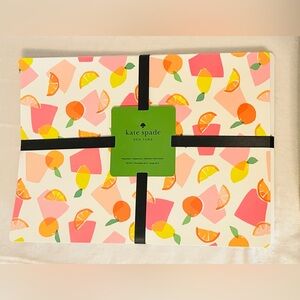 KATE SPADE Placemats Set of 6 Cocktails & Fruit NEW!